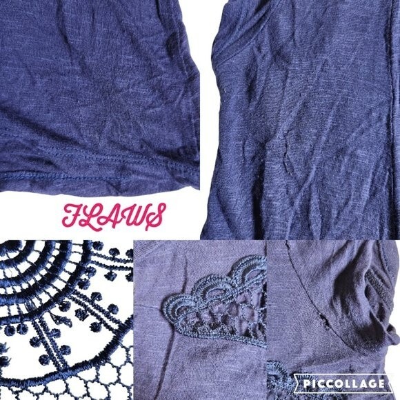 M Fasis blue short sleeve open front cardigan sz M - Picture 5 of 10